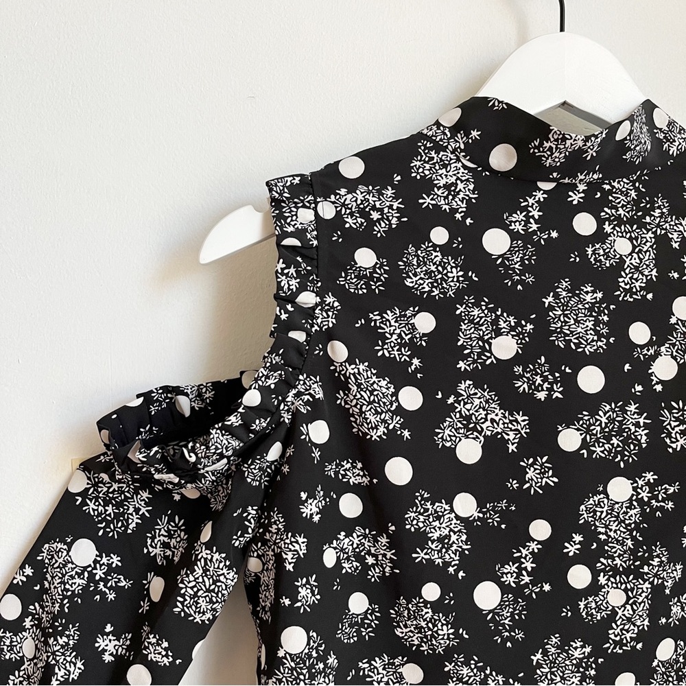 Draper James Winter Dot Cold Shoulder Top - Picture 9 of 13